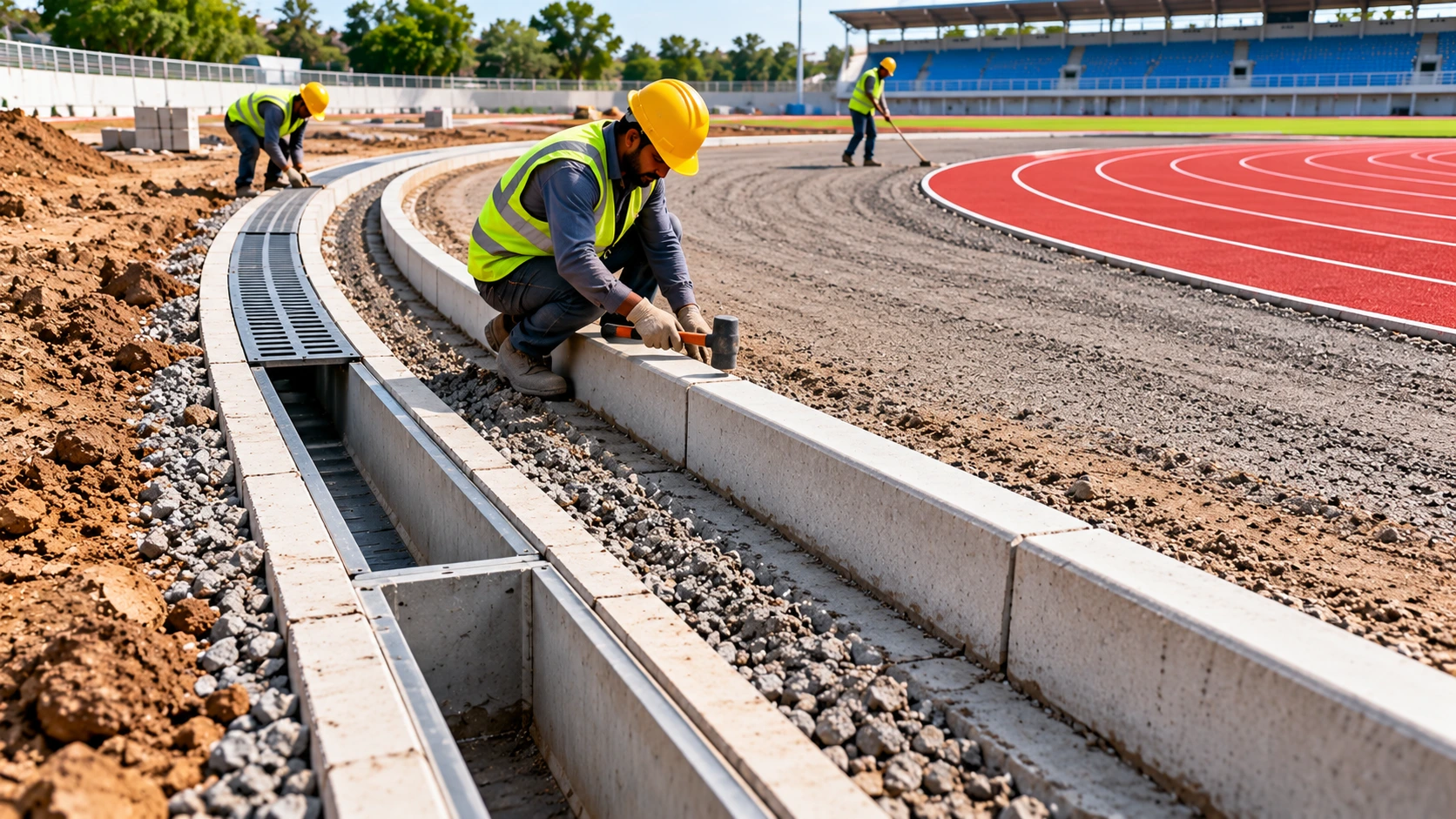 Athletic Track Construction in India: Bituminous Base Course