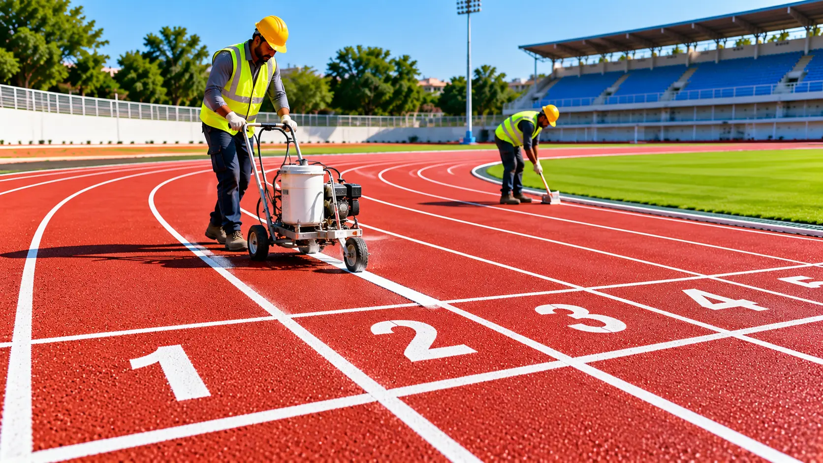 Athletic Track Construction in India: Line Marking to World Athletics Specification