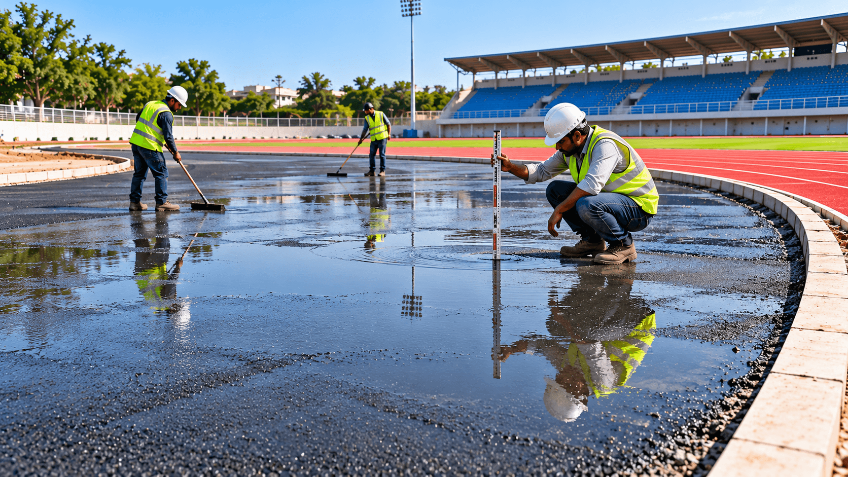 Athletic Track Construction in India: Proceess